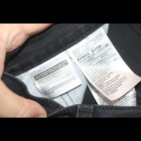 Levi's 505 Regular Fit Jeans - Black, 34Wx30L Mens Work Casual Jeans Levi Straus - Picture 6 of 13